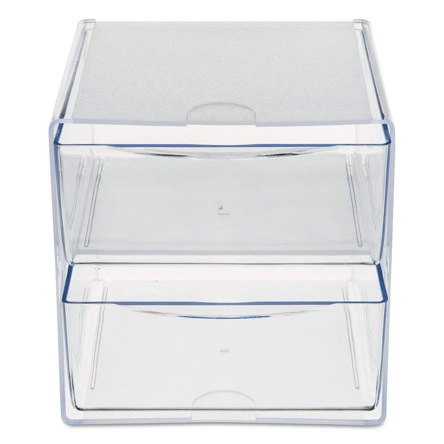 DEFLECTO Stackable Clear Cube Organizer, Plastic