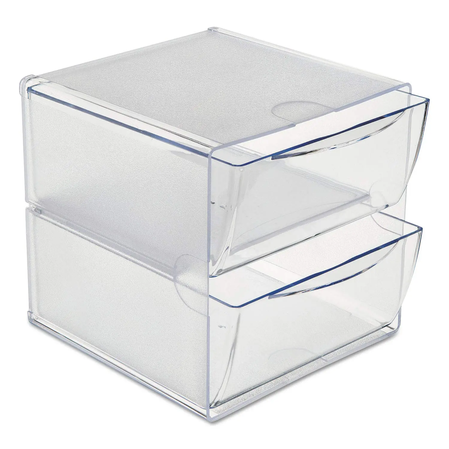 DEFLECTO Stackable Clear Cube Organizer, Plastic