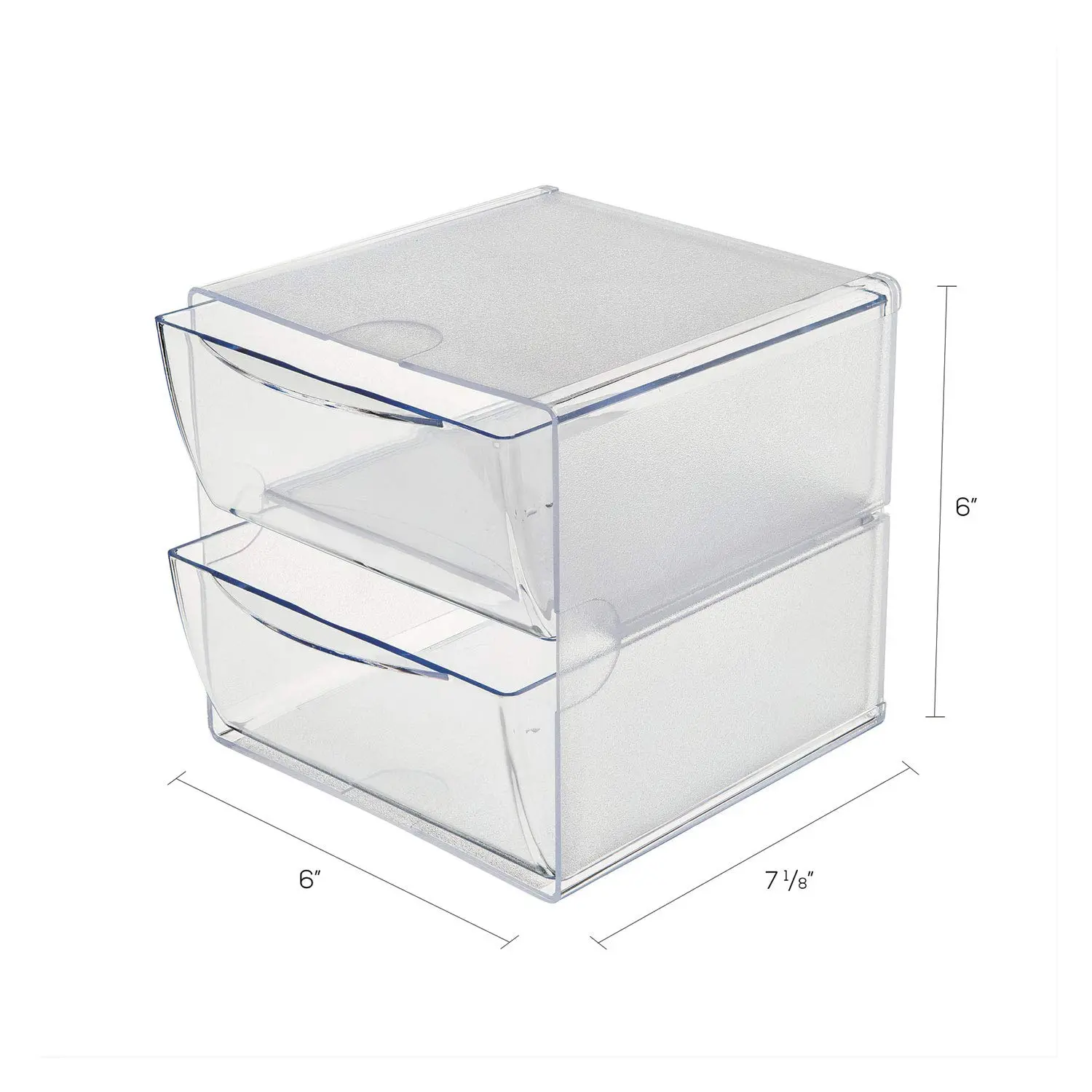 DEFLECTO Stackable Clear Cube Organizer, Plastic