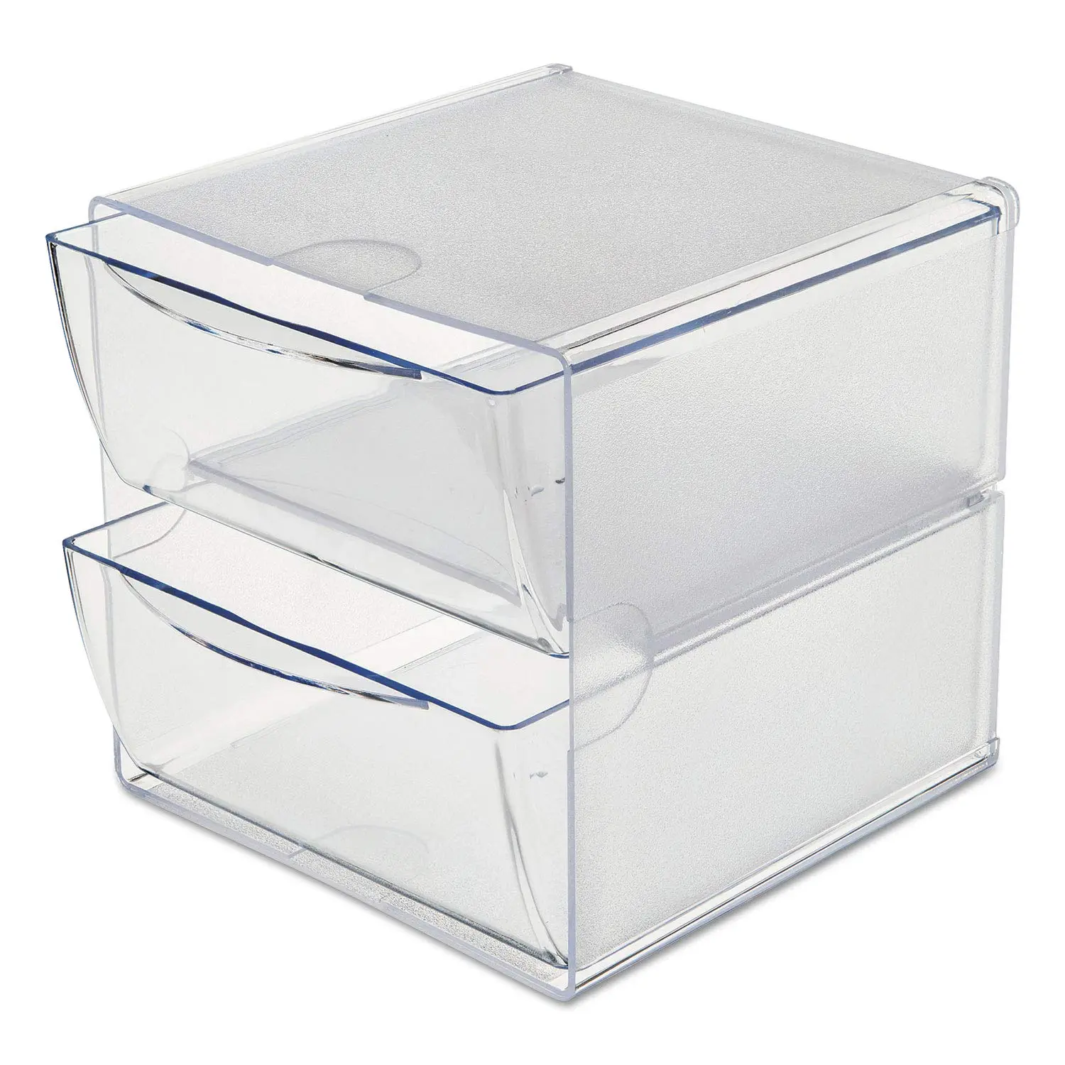 DEFLECTO Stackable Clear Cube Organizer, Plastic
