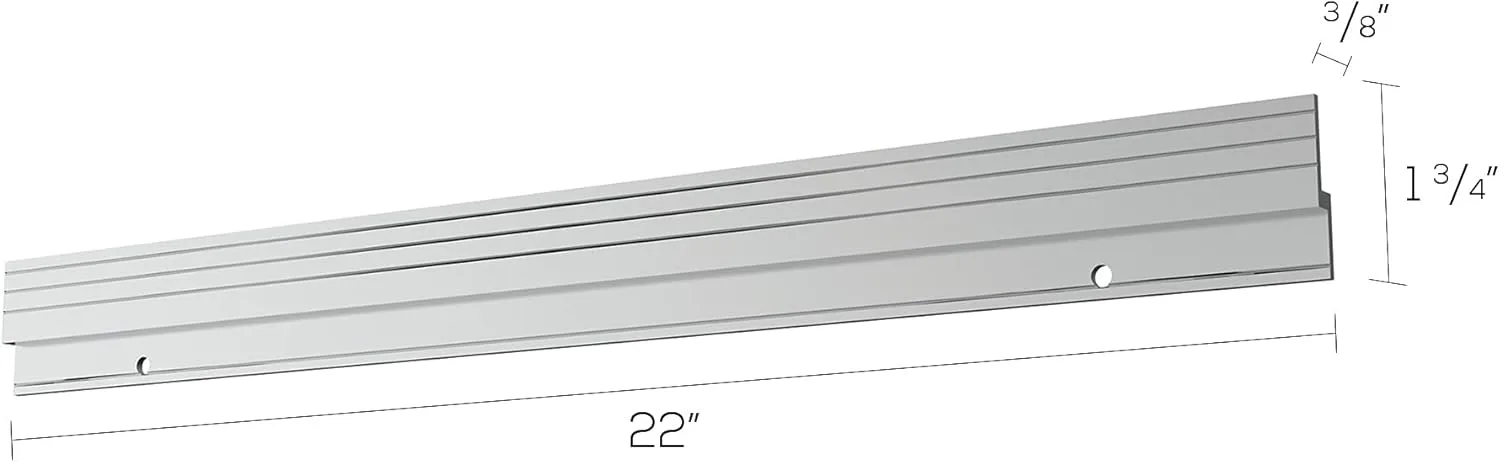 Deflecto Mounting Bar for Storage Box, Organizer Canister - 22 Inch Aluminum - 40 lb Capacity
