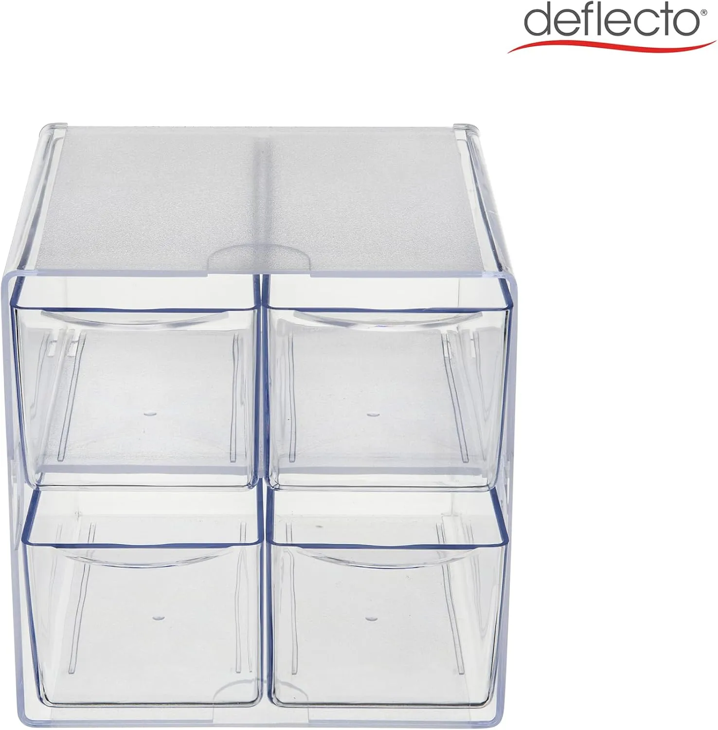 Deflecto Stackable Cube Organizer 6 x 6 x 7.5 in - 4 Drawers