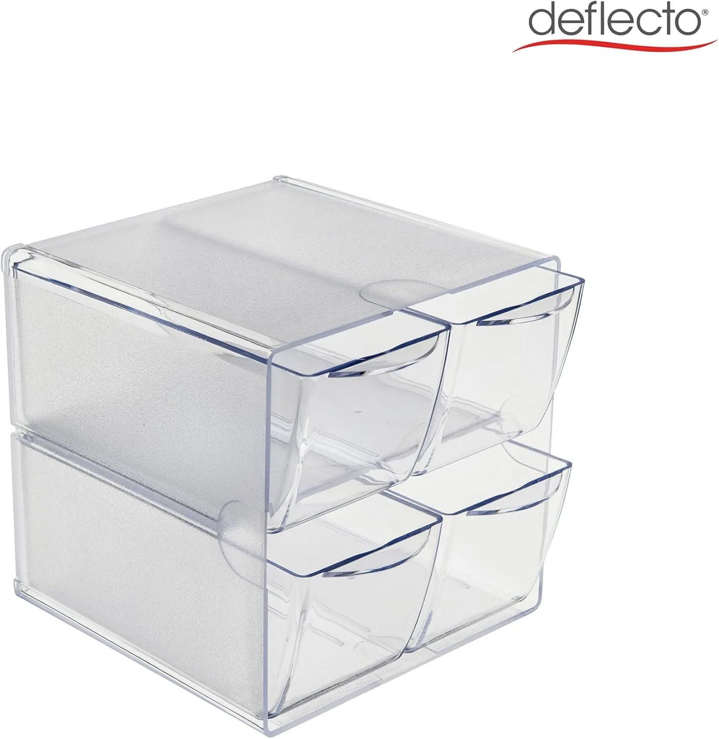 Deflecto Stackable Cube Organizer 6 x 6 x 7.5 in - 4 Drawers