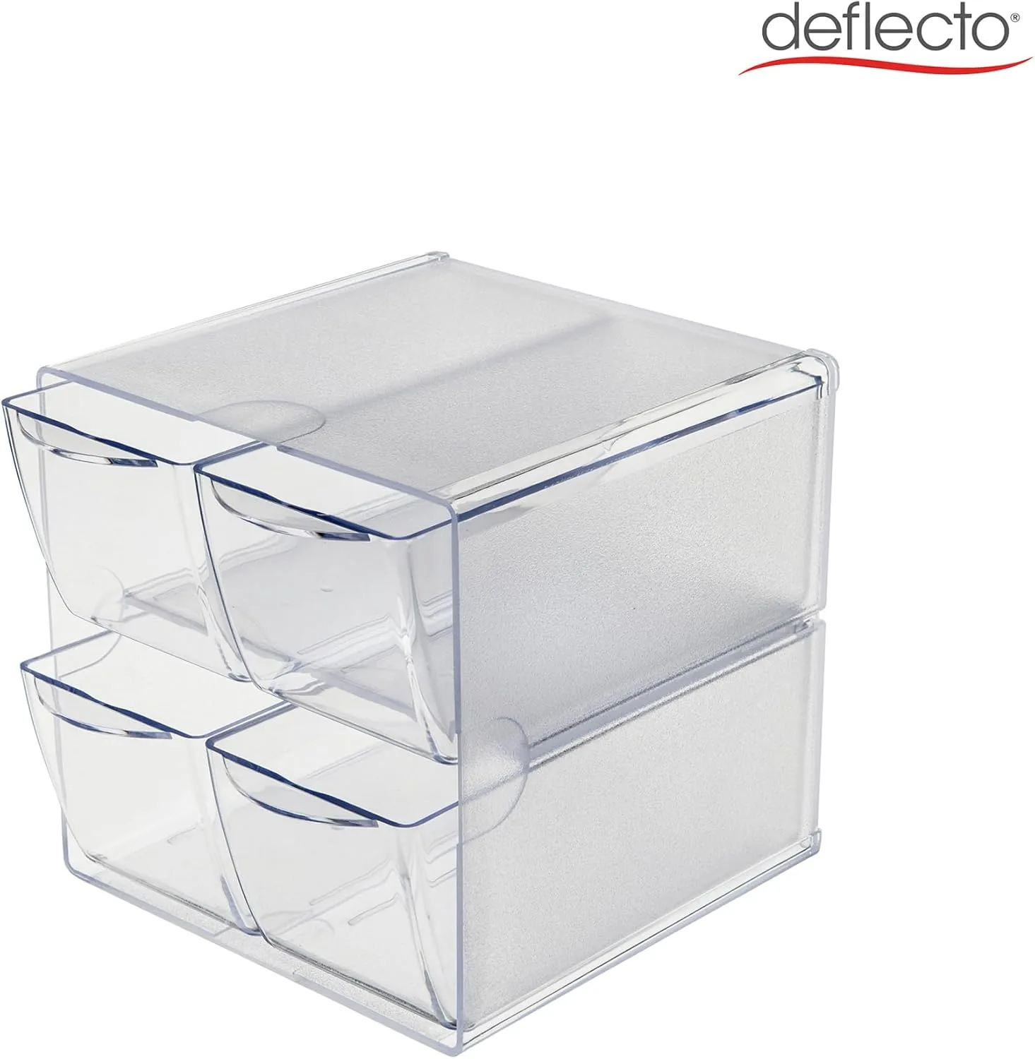 Deflecto Stackable Cube Organizer 6 x 6 x 7.5 in - 4 Drawers