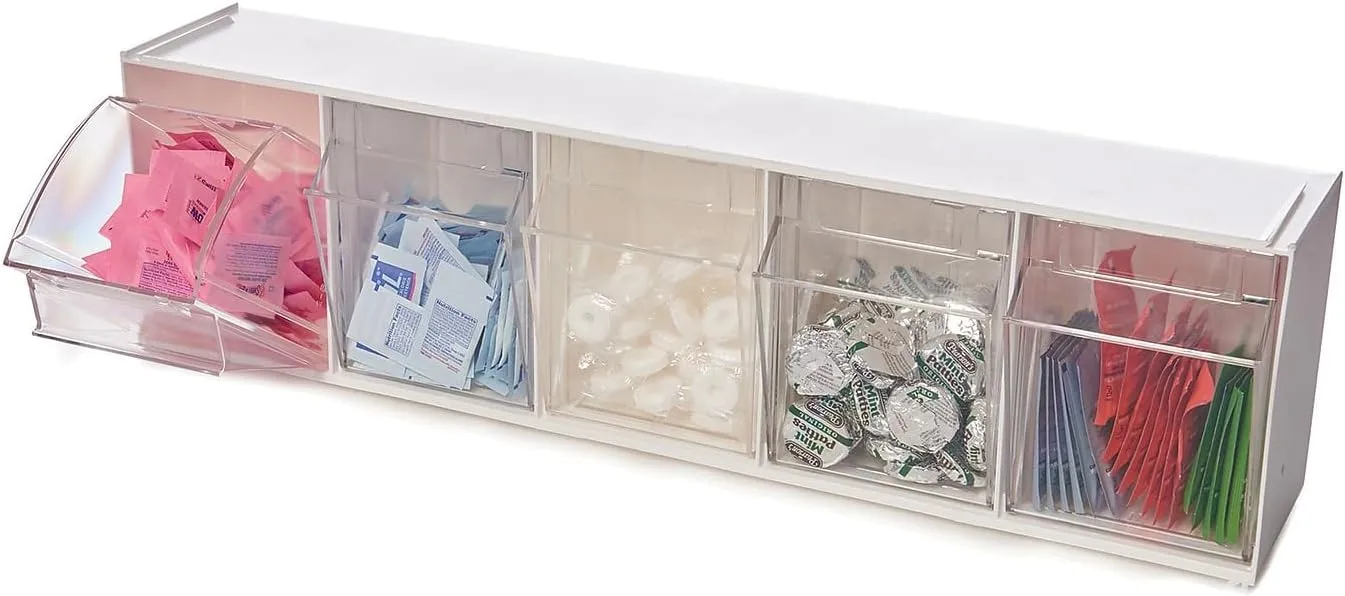 DEFLECTO Interlocking Tilt Bin Storage System