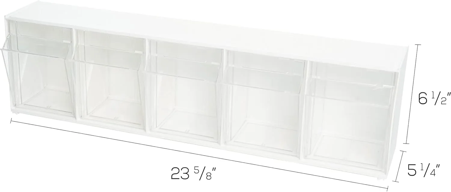 DEFLECTO Interlocking Tilt Bin Storage System