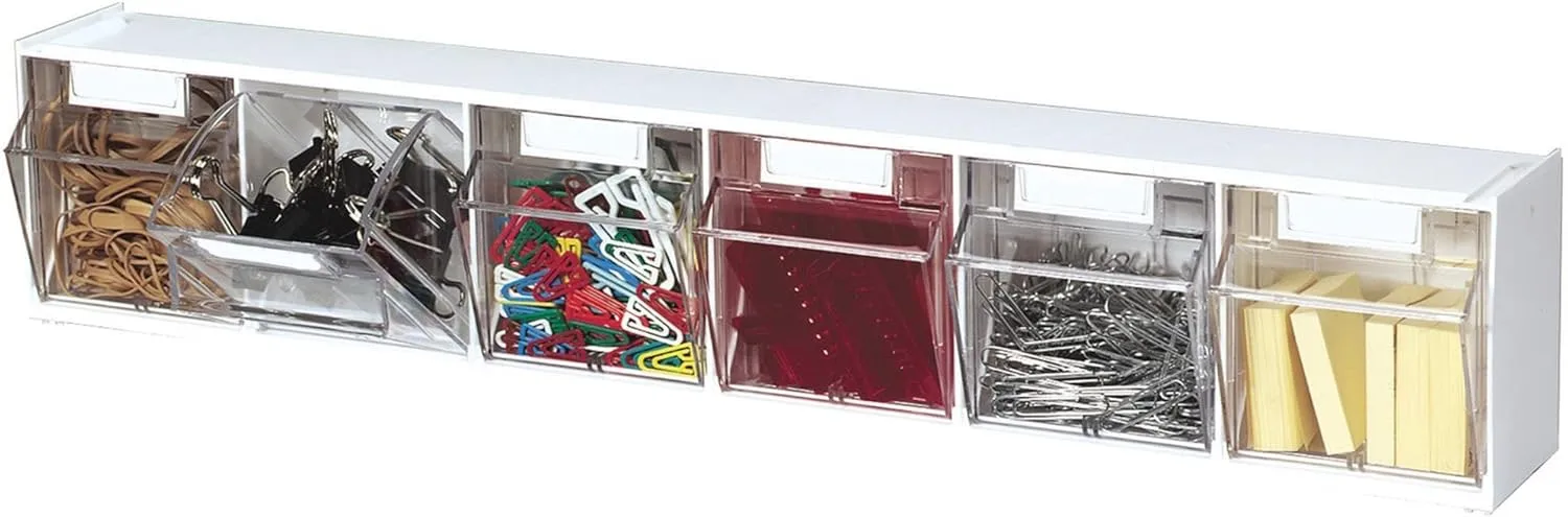 DEFLECTO Interlocking Tilt Bin Storage System