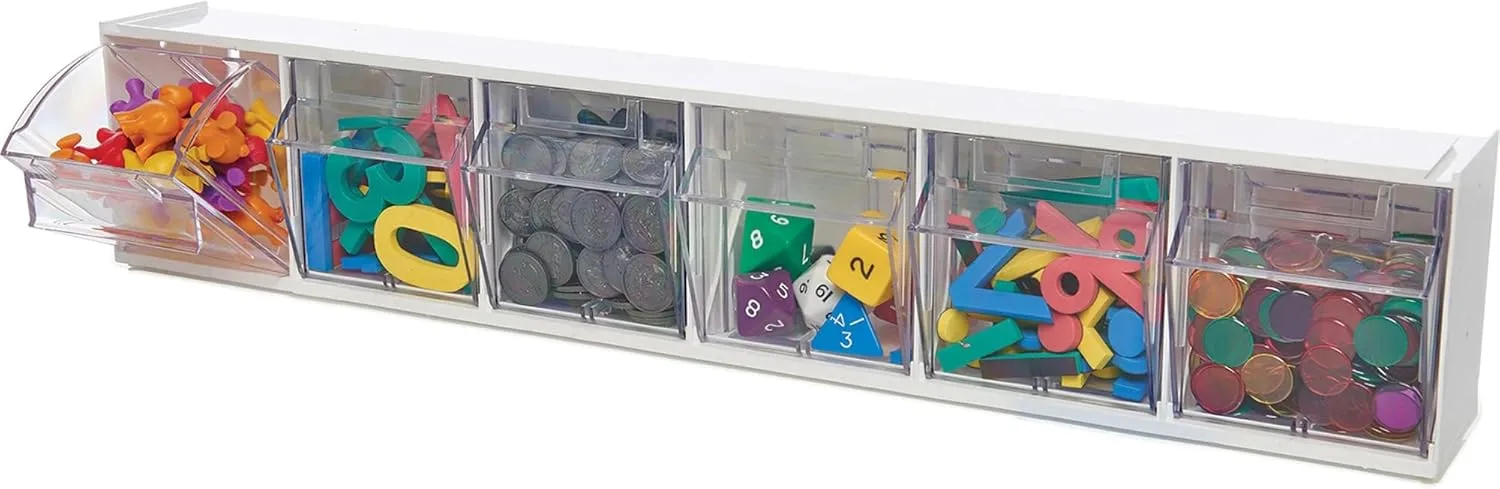 DEFLECTO Interlocking Tilt Bin Storage System