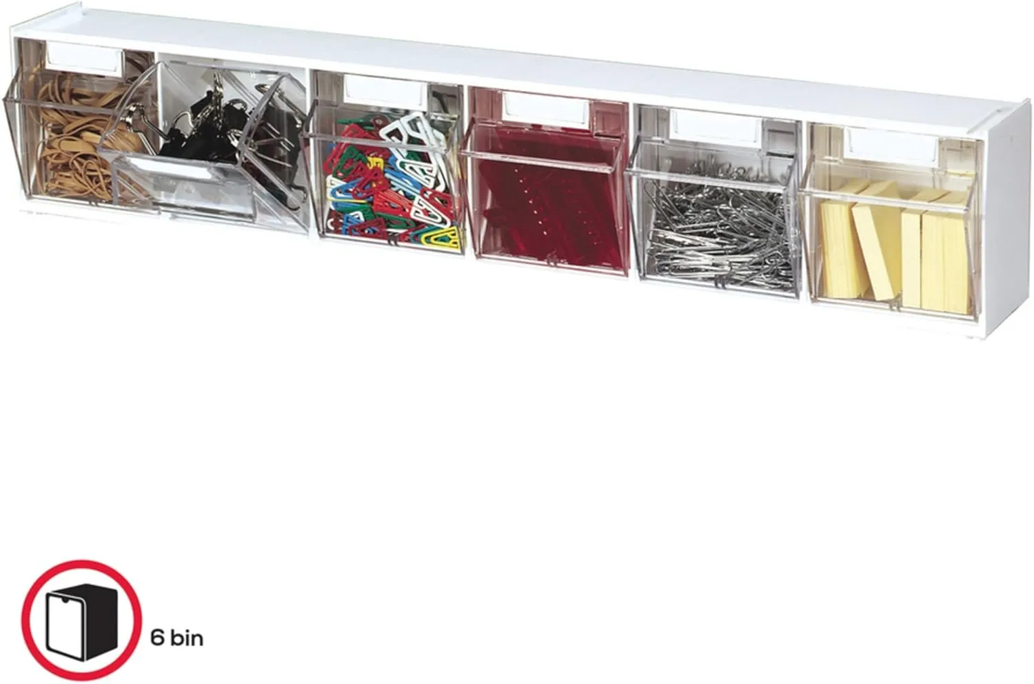 DEFLECTO Interlocking Tilt Bin Storage System