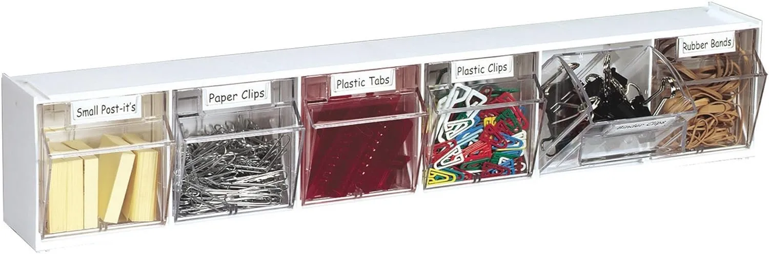 DEFLECTO Interlocking Tilt Bin Storage System