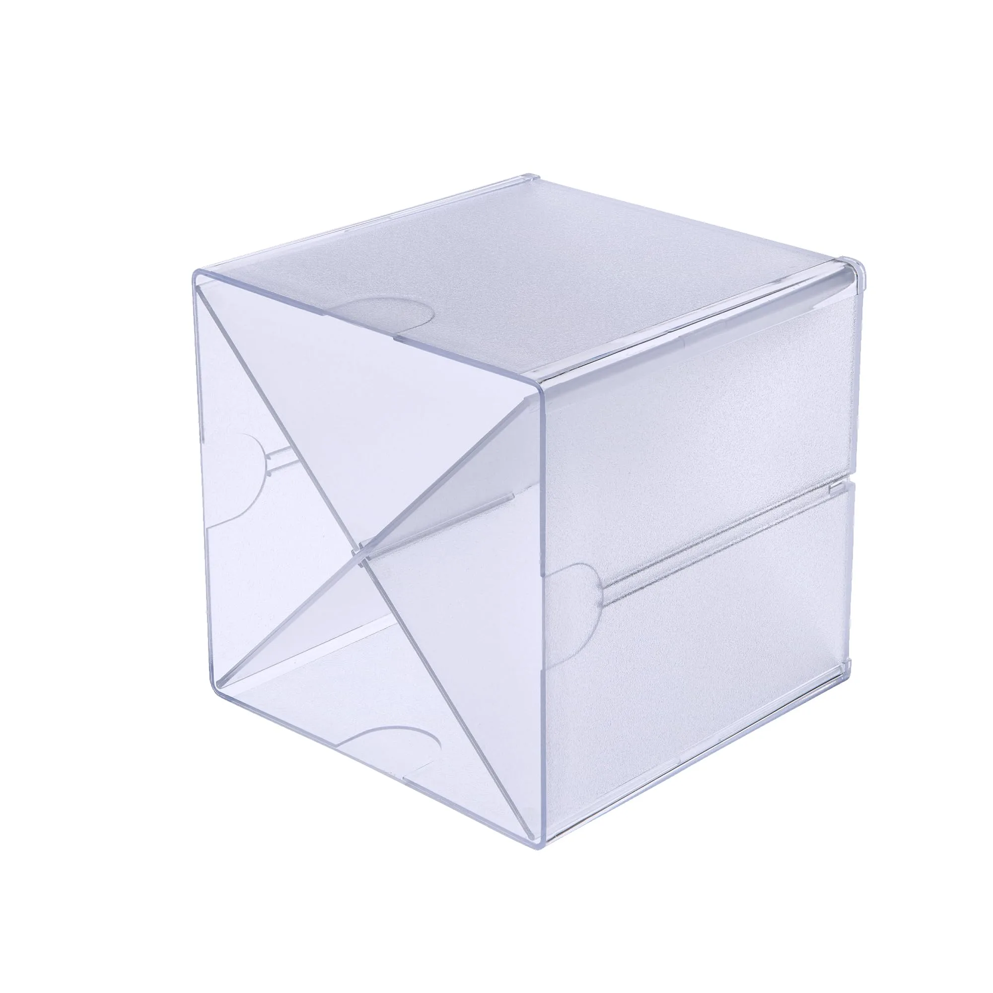 DEFLECTO Stackable Clear Cube Organizer, Plastic