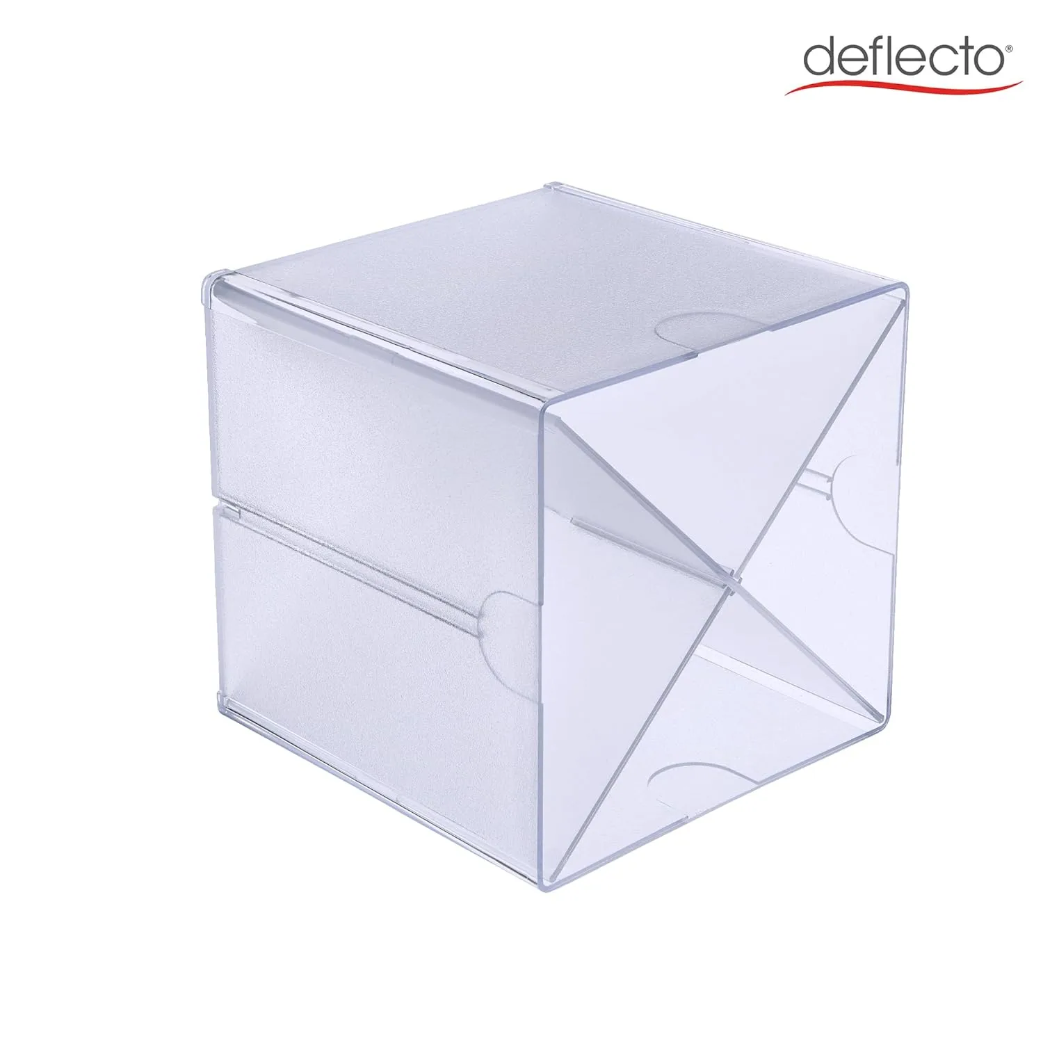 DEFLECTO Stackable Clear Cube Organizer, Plastic