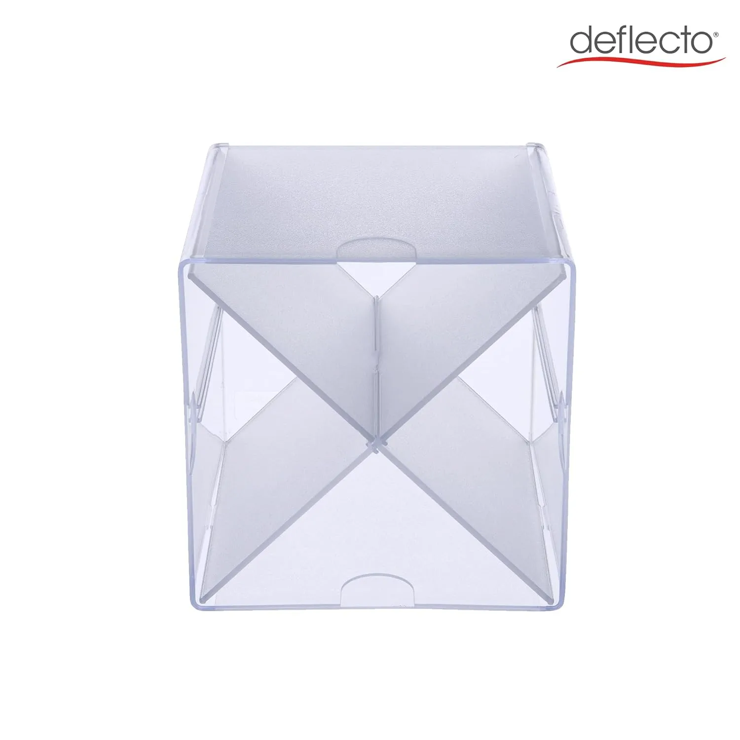 DEFLECTO Stackable Clear Cube Organizer, Plastic