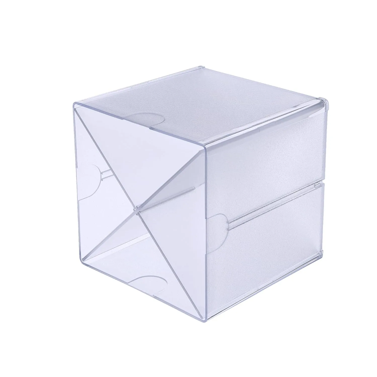 DEFLECTO Stackable Clear Cube Organizer, Plastic