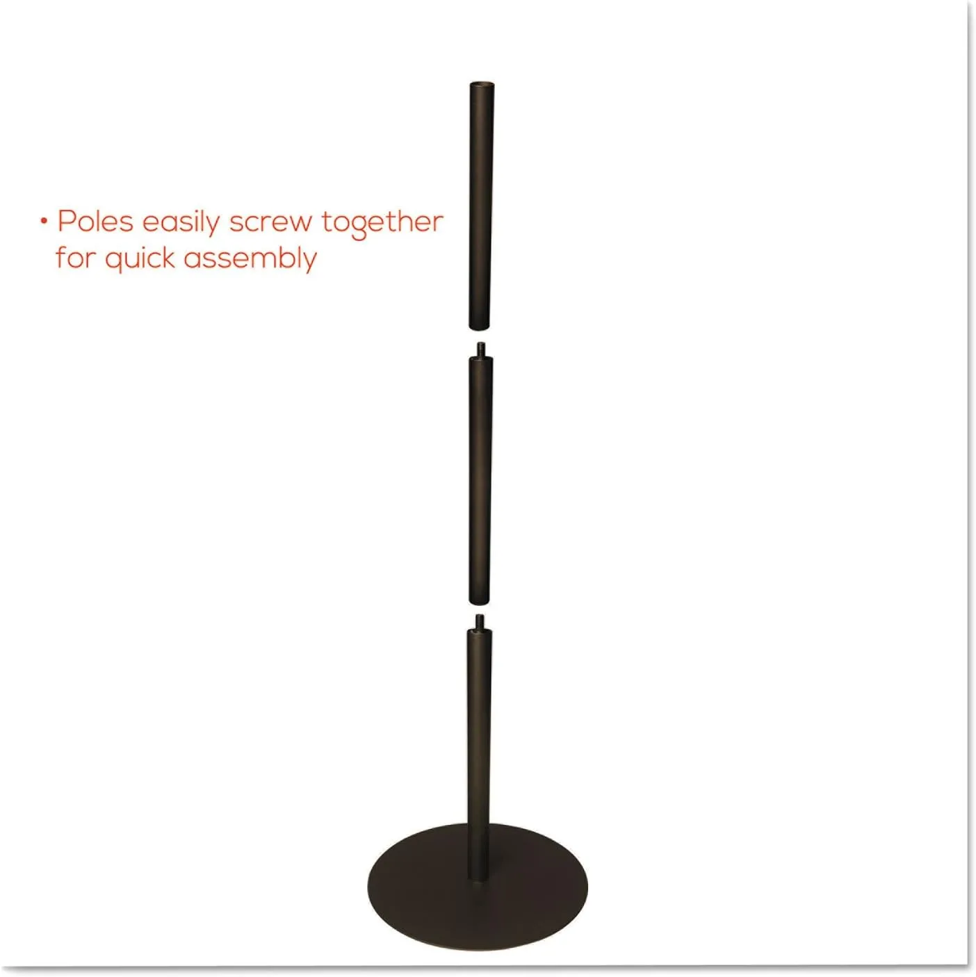 deflecto Double-Sided Magnetic Sign Display, 8.5 x 11 Insert, 56" Tall, Clear/Black