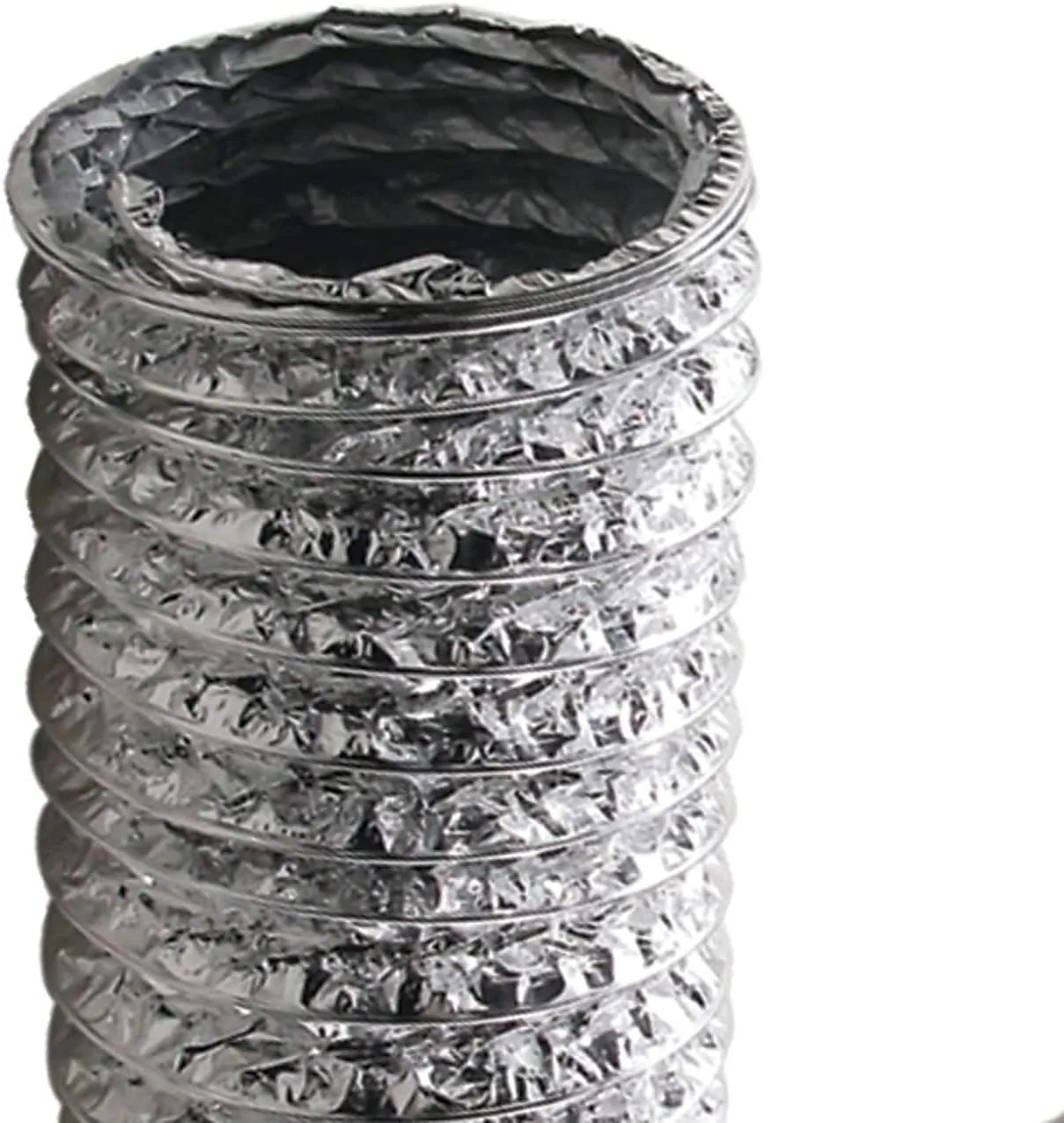 Deflecto F0450 Supurr-Flex 5-Ply 4-Inch Aluminum Flex Duct (50 Feet; Nonretail Bulk)