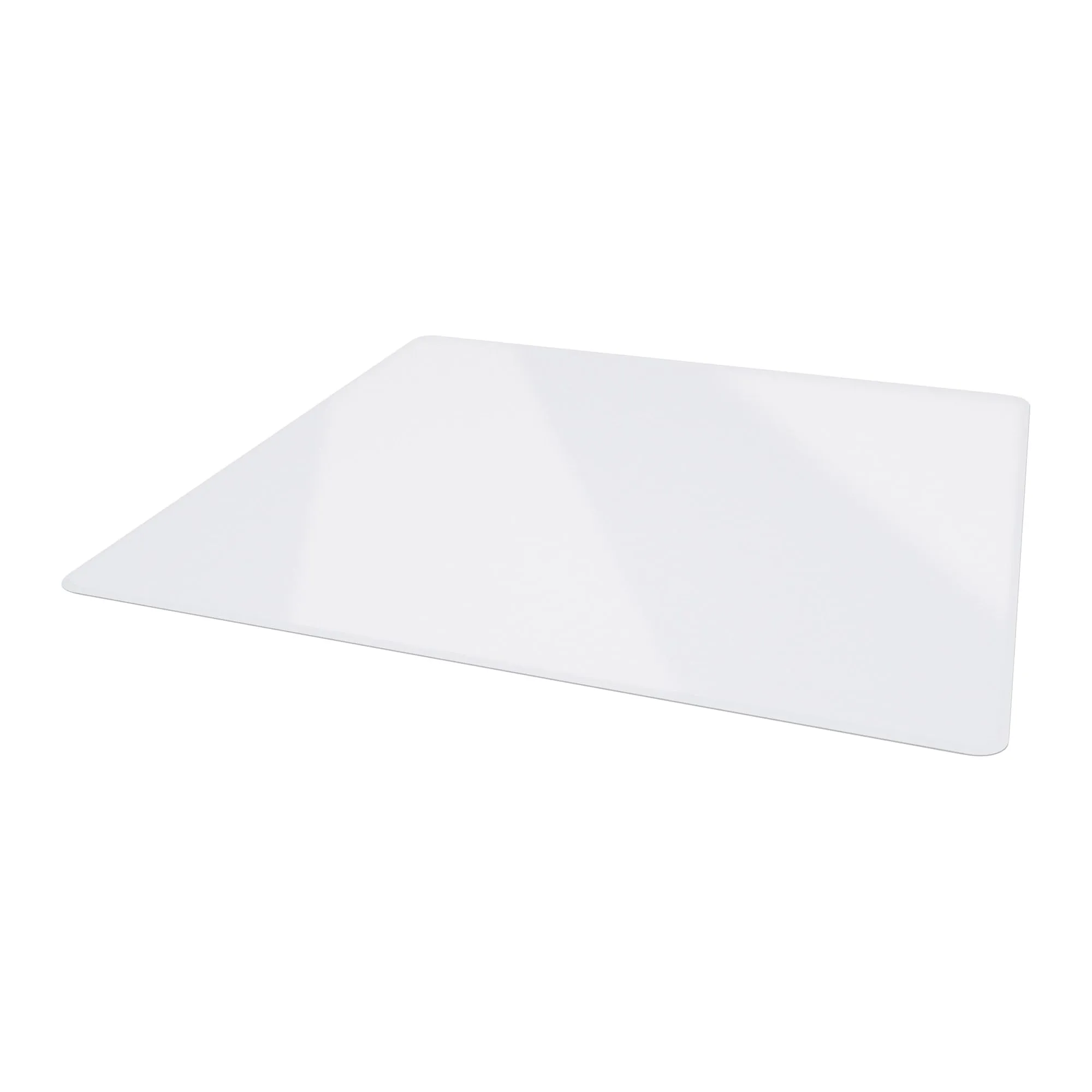 DEFLECTO Premium Tempered Glass Chair Mat, Rectangular, Clear