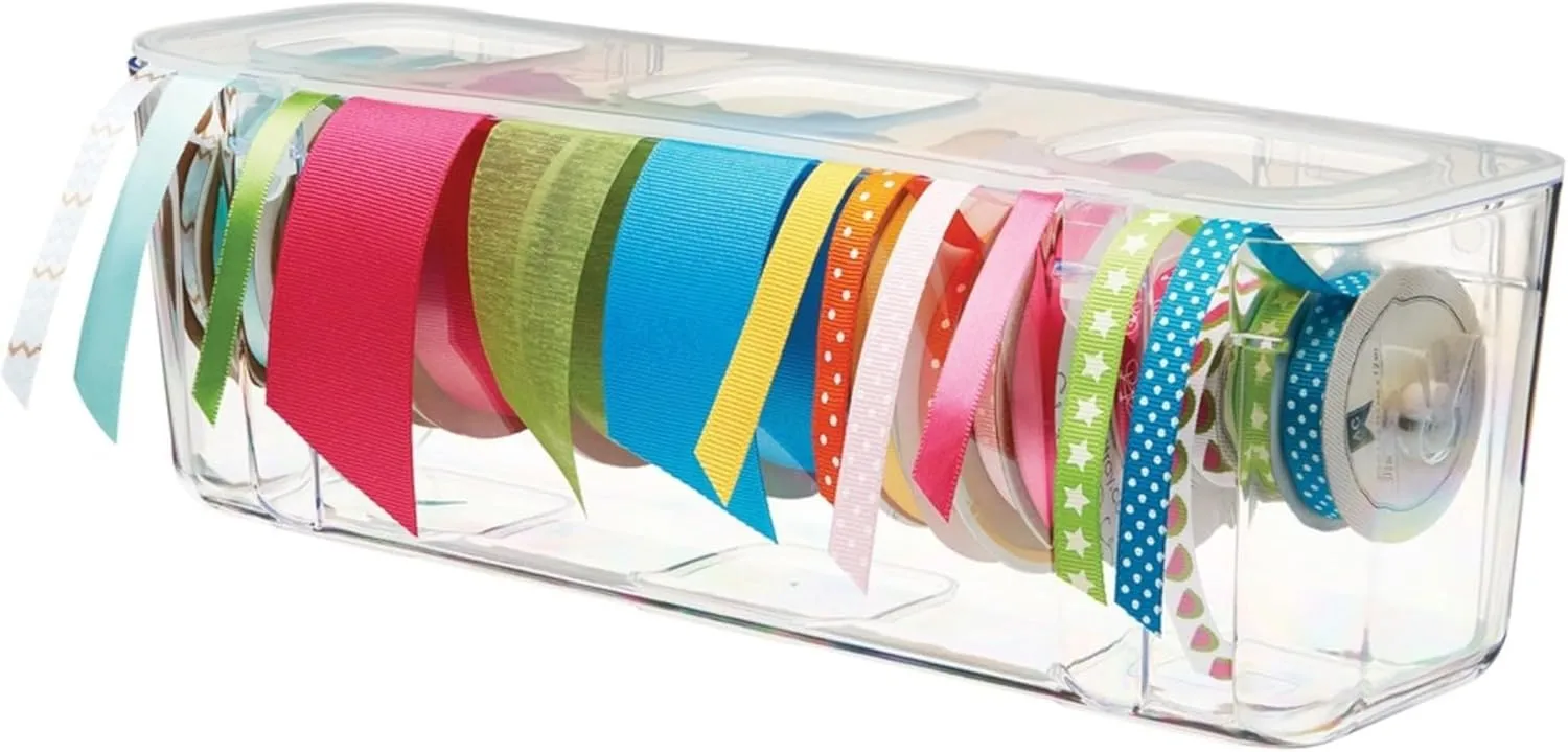 Deflecto Ribbon Dispenser, Clear 13.3" x 4.4" x 4.2"