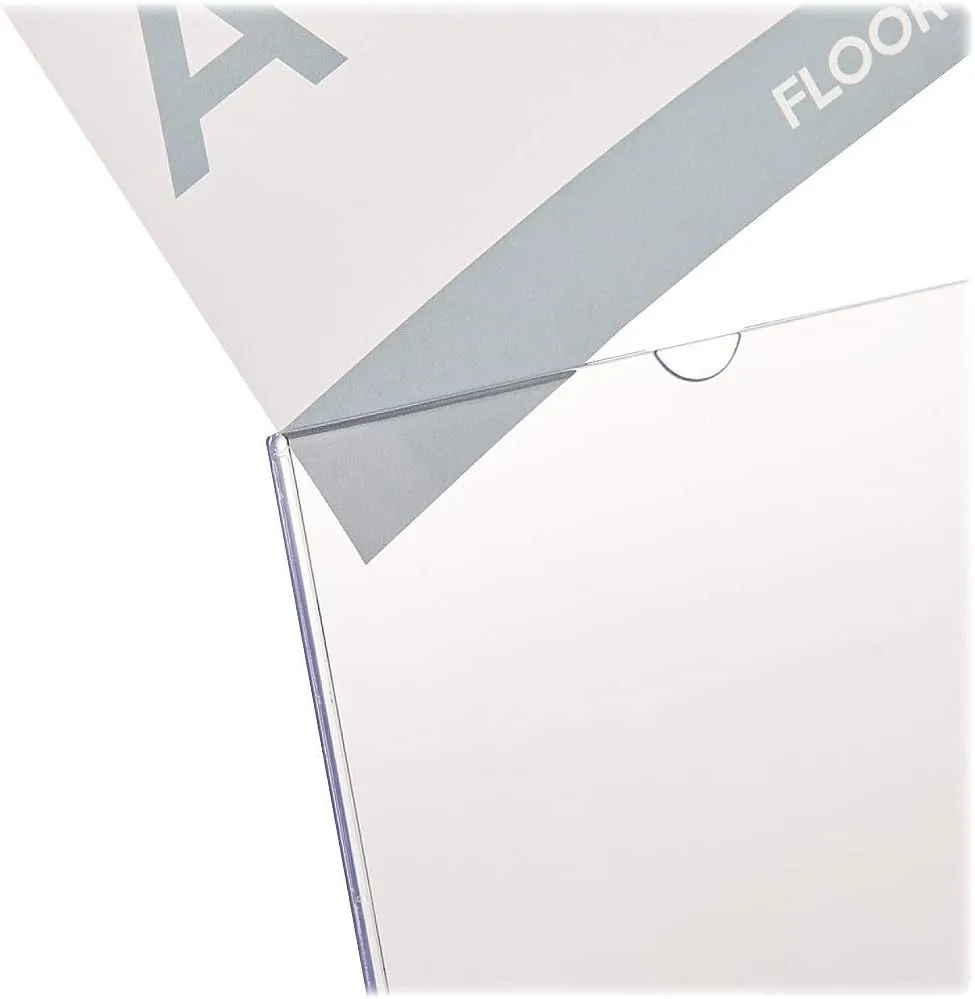 Deflecto Superior Image Slanted Sign Holder, Portrait, 8.5 x 11 Insert, Clear