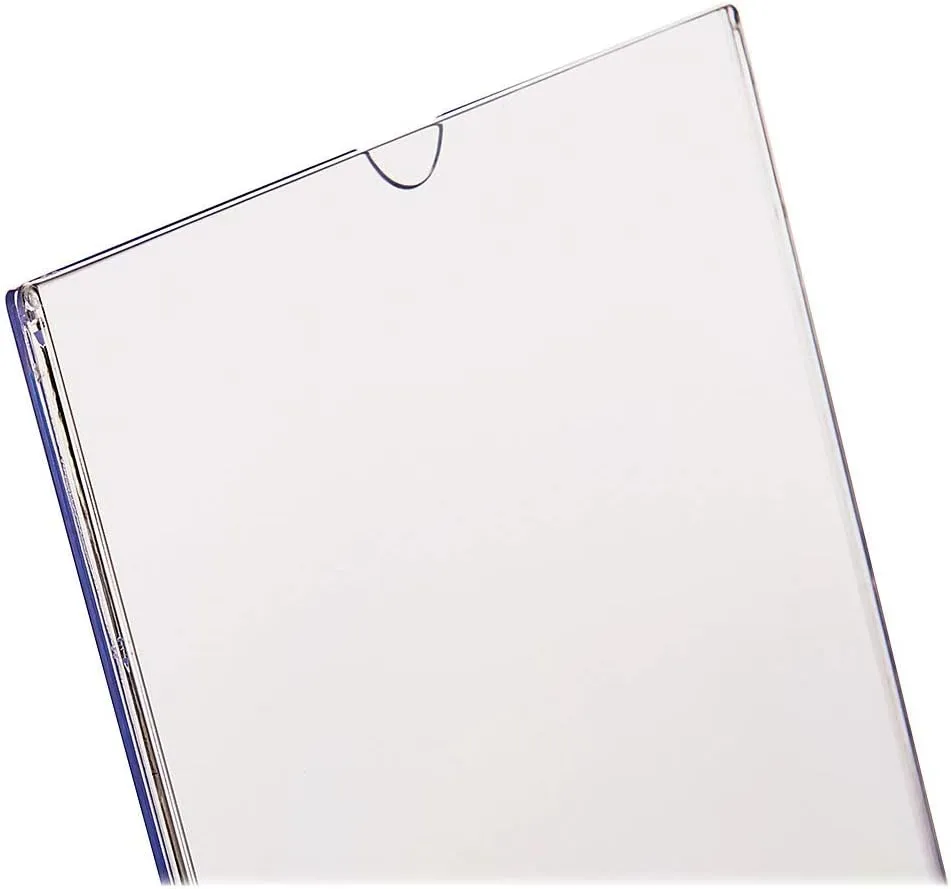 Deflecto Superior Image Slanted Sign Holder, Portrait, 8.5 x 11 Insert, Clear
