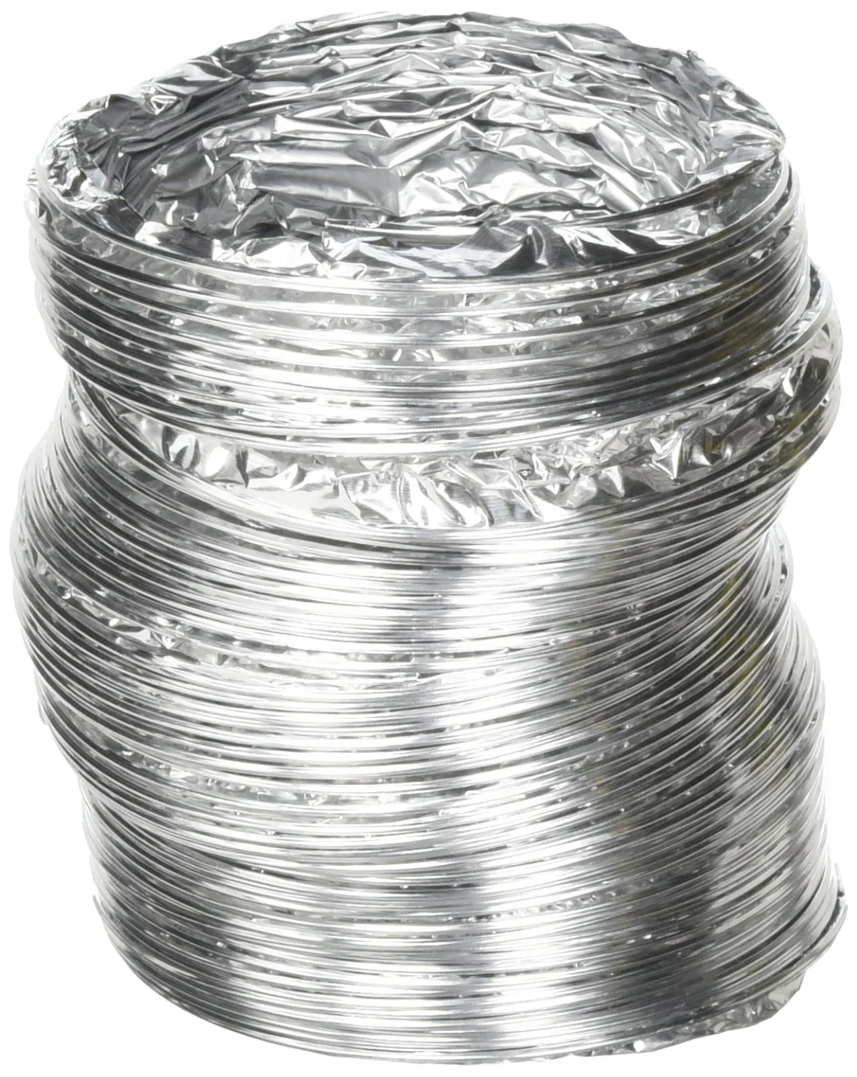 Deflecto Supurr-Flex 4in Multilayered Flexible Aluminum Duct For Dryers, Silver, F0405MSX/30