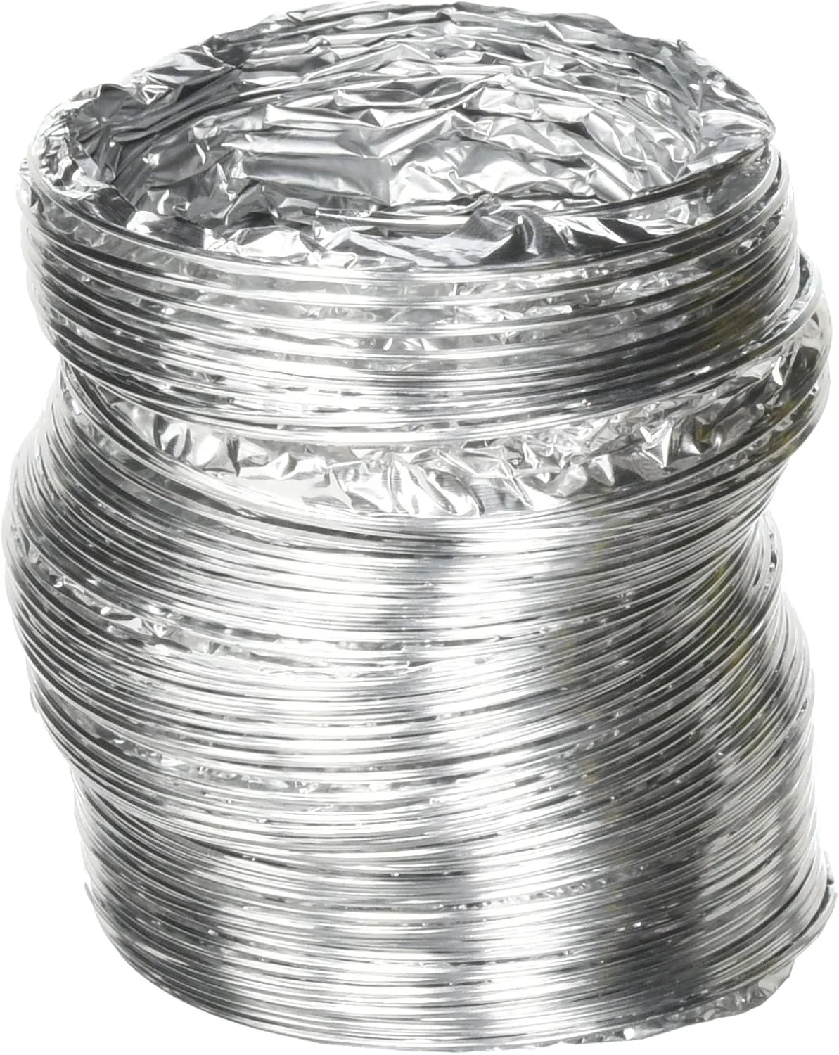 Deflecto Supurr-Flex 4in Multilayered Flexible Aluminum Duct For Dryers, Silver, F0405MSX/30