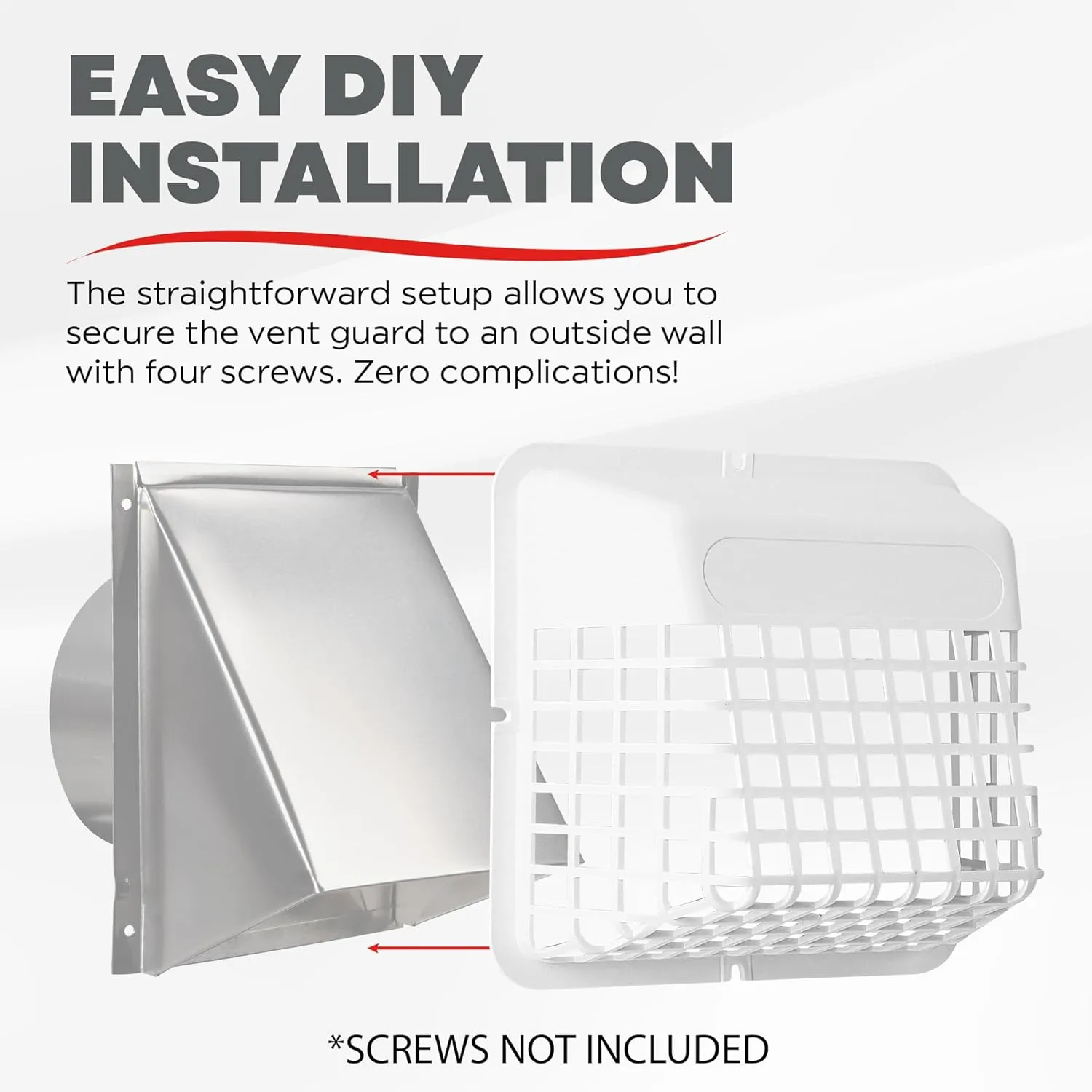Deflecto Universal Bird Guard, Fits 3 inch to 4 inch Vent Hoods | Durable, Easy-to-Install & Prevents Birds