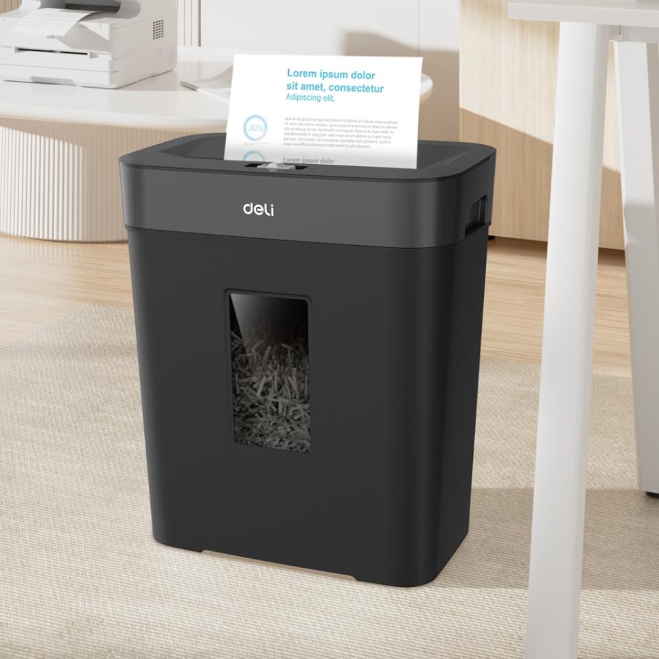 DELI T023 PAPER SHREDDER 8 SHTS 15L BLACK
