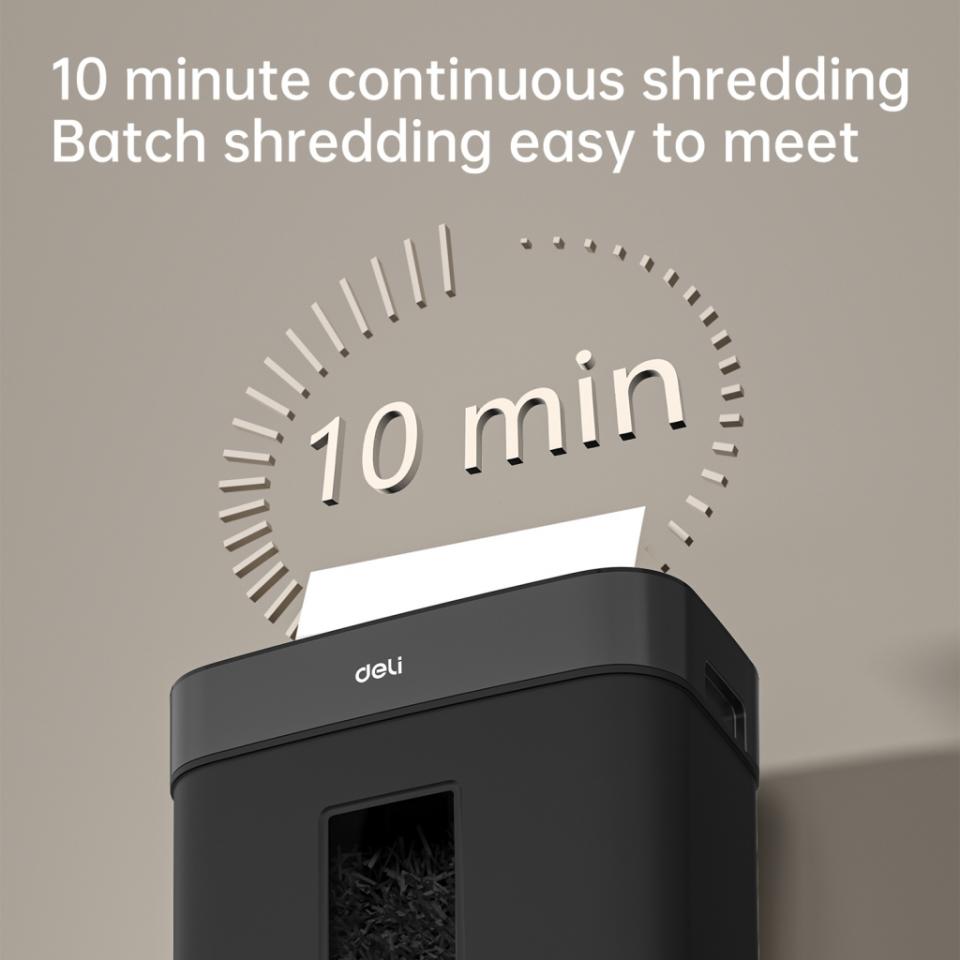 DELI T023 PAPER SHREDDER 8 SHTS 15L BLACK