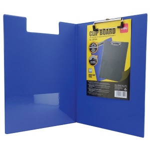 DELI 38154A PVC DOUBLE CLIPBOARD BLUE