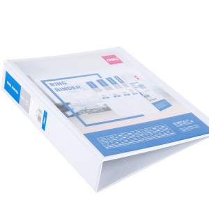 DELI 5613N VIEW 2 D RING BINDER 1.5" WHT