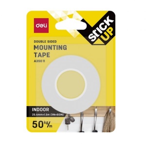 DELI A35011 MOUNTING TAPE 1"x1.5M 60"