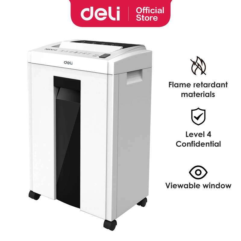 DELI T051 PAPER SHREDDER 8SHTS 16L WHITE