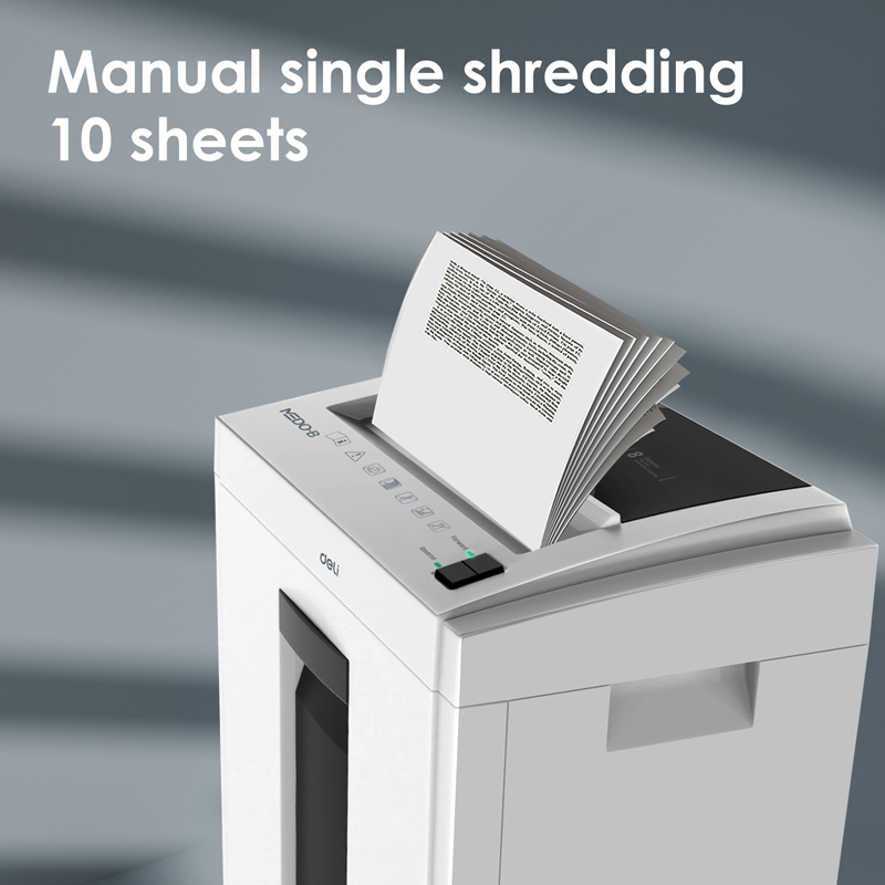 DELI T051 PAPER SHREDDER 8SHTS 16L WHITE