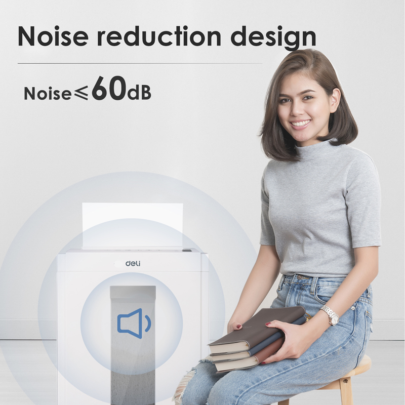 DELI T051 PAPER SHREDDER 8SHTS 16L WHITE