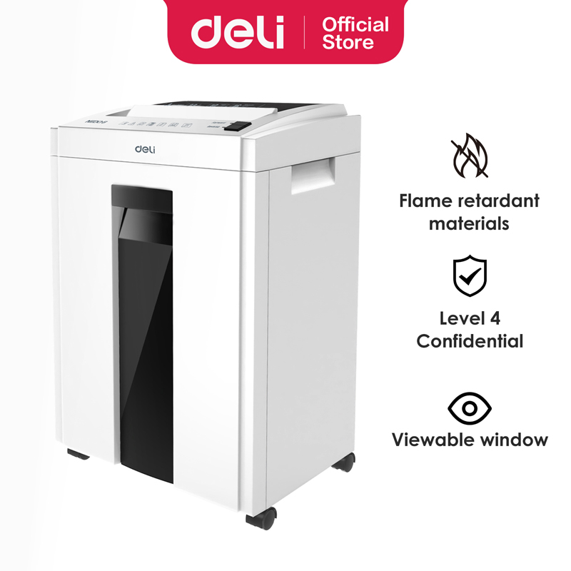 DELI T053 PAPER SHREDDER 16 SHTS 23L WHITE