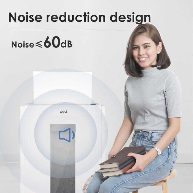 DELI T053 PAPER SHREDDER 16 SHTS 23L WHITE