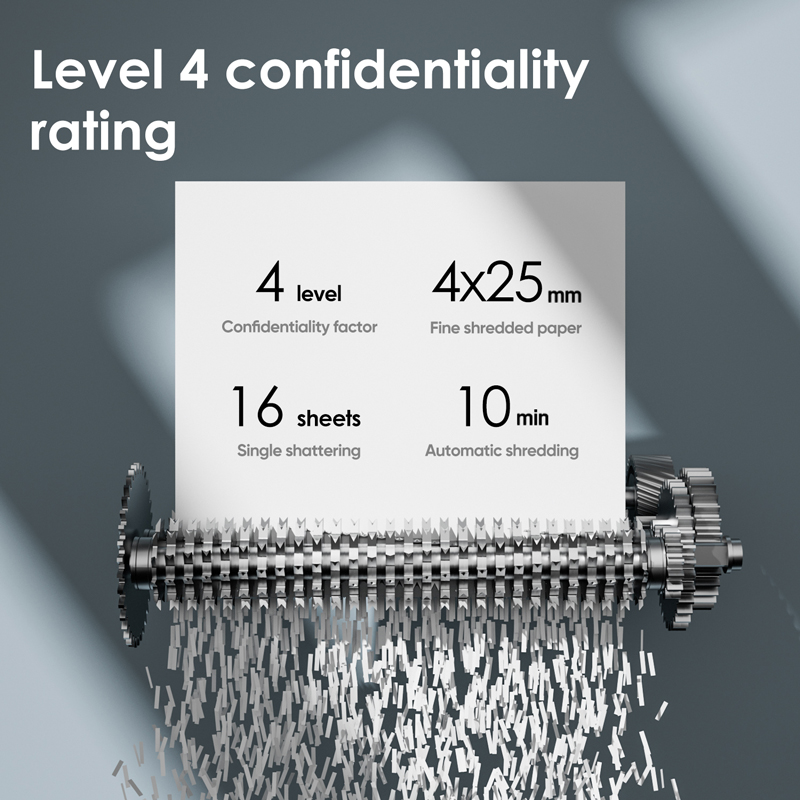 DELI T053 PAPER SHREDDER 16 SHTS 23L WHITE