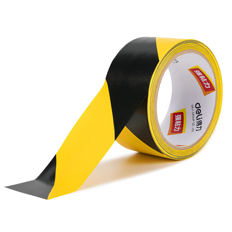 DELI 33770 WARNING TAPE 48mm x 20yards BLK/YLW