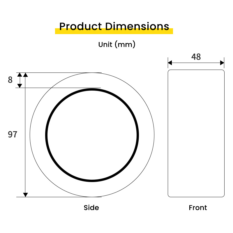DELI 33770 WARNING TAPE 48mm x 20yards BLK/YLW