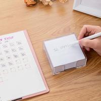 DELI E7600 NOTE PAD BLOCK WITH TRANSPARENT CASE 70GSM