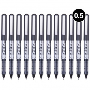 DELI Q20020 THINK ROLLER PEN 0.5MM BLACK