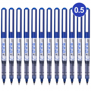 DELI Q20030 THINK ROLLER PEN 0.5MM BLUE