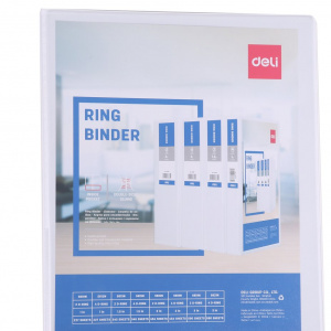 DELI 5613N VIEW 2 D RING BINDER 1.5" WHT