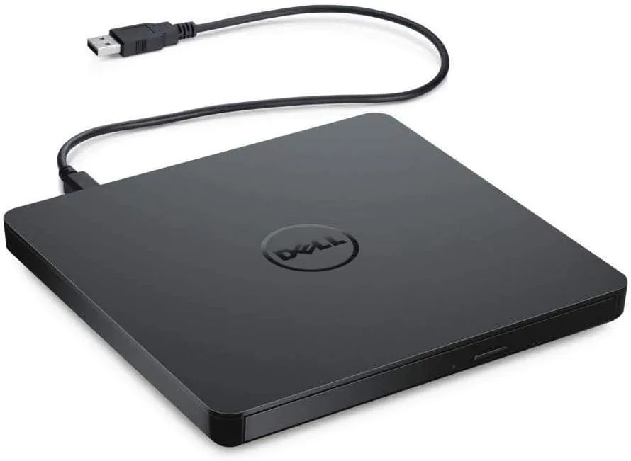 Dell USB Slim DVD +/- RW Drive DW316 - Plug and Play, 8 Watt Power Consumption, Windows 11 or below - Black Single