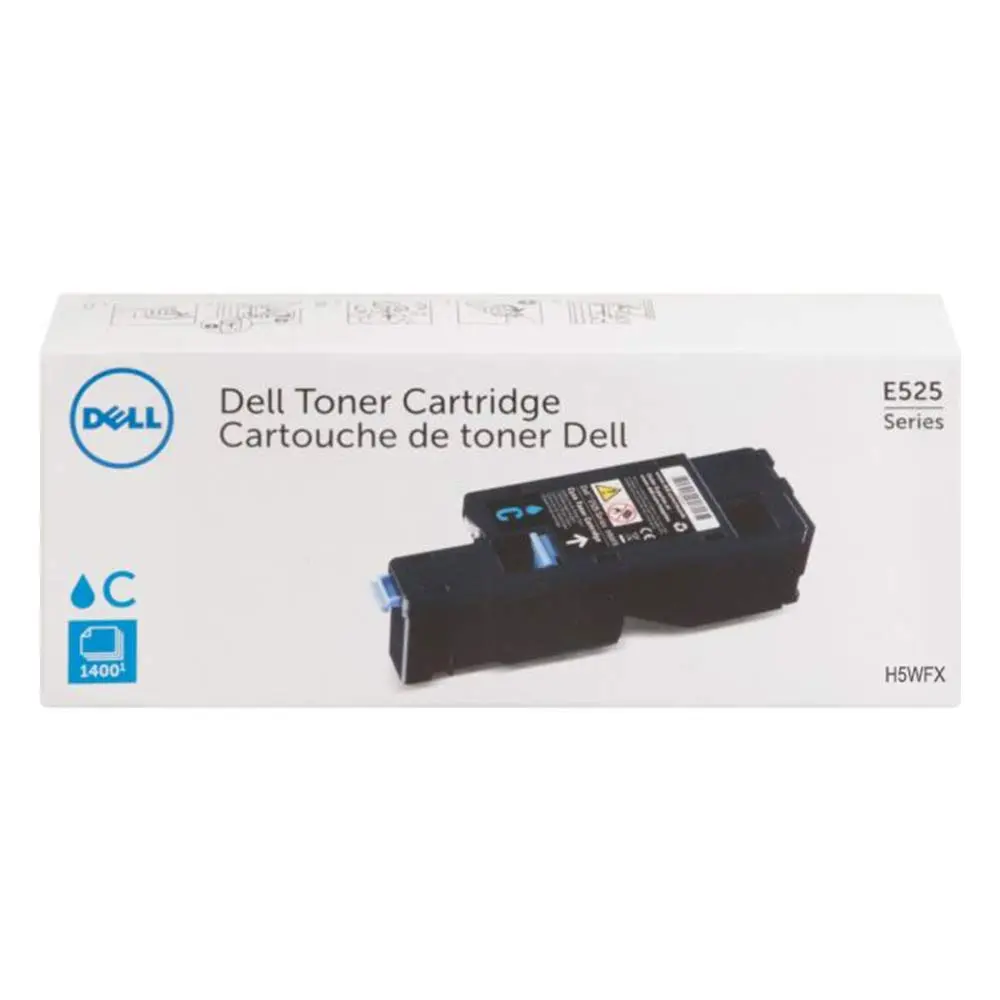 Dell H5WFX Cyan Toner Cartridge for E525W — 1400 Page Yield