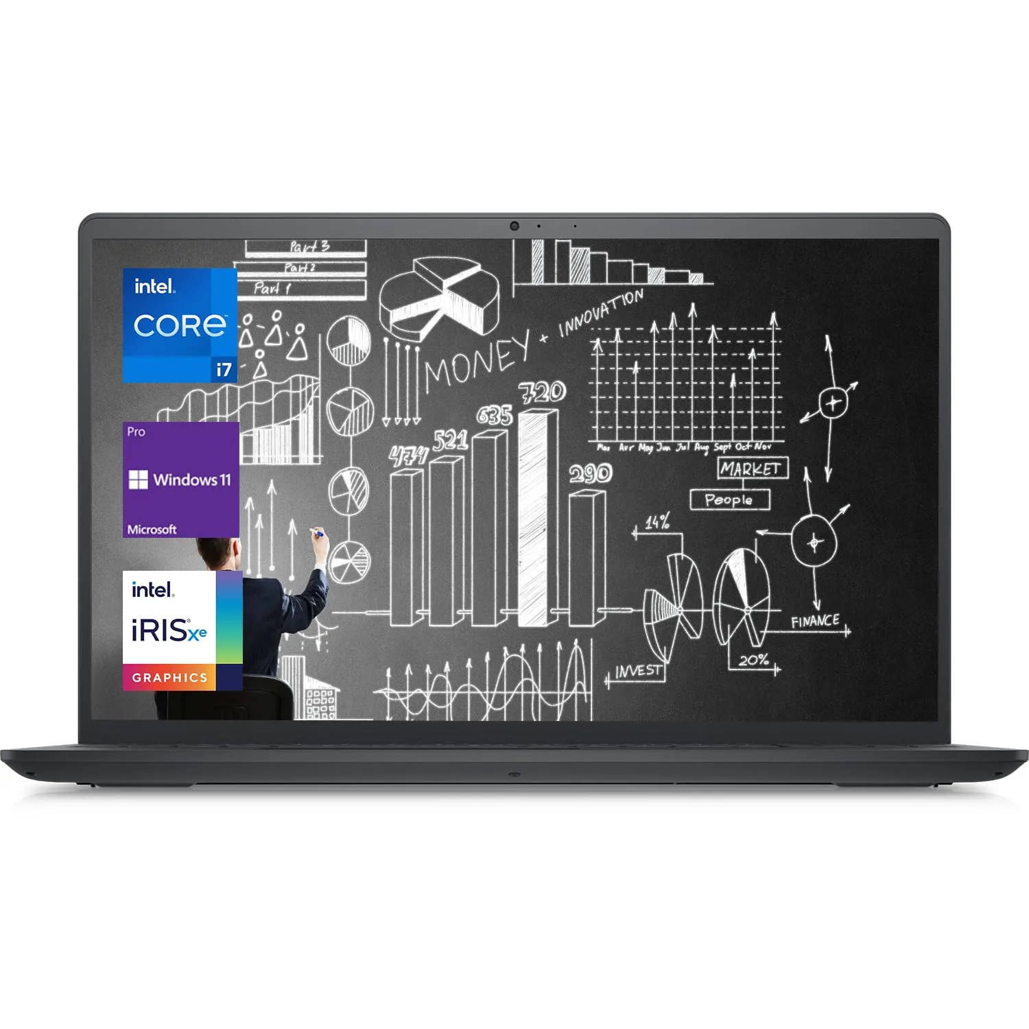 Dell Business Inspiron 2-in-1 Laptop, 16" OLED Touchscreen, 12th Gen Intel Core i7-1260P, NVIDIA GeForce MX 550, 32GB RAM