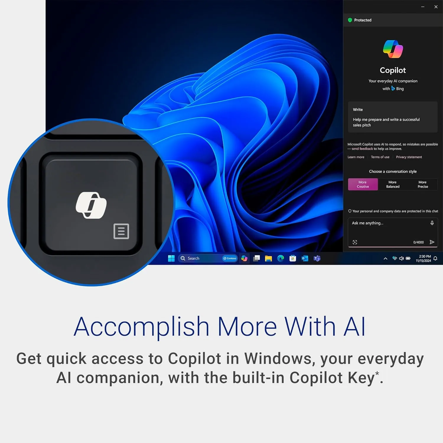 Dell KB525C Wired Collaboration Keyboard - USB-C & USB-A Versatile connectivity, 15 Programmable Shortcuts Keys