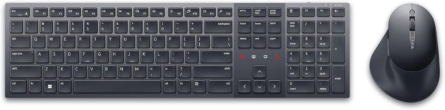 Dell KM900 Premier Collaboration Keyboard and Mouse - Zoom Touch Controls, Backlight, Bluetooth 5.1