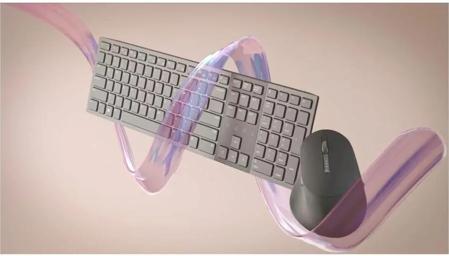 Dell KM900 Premier Collaboration Keyboard and Mouse - Zoom Touch Controls, Backlight, Bluetooth 5.1